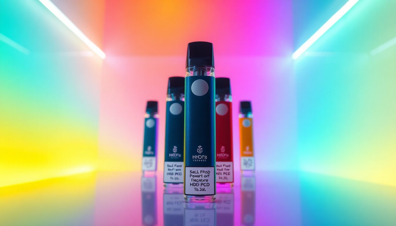 Explore colorful and diverse HQD Pods showcasing various flavors in an engaging vape display.